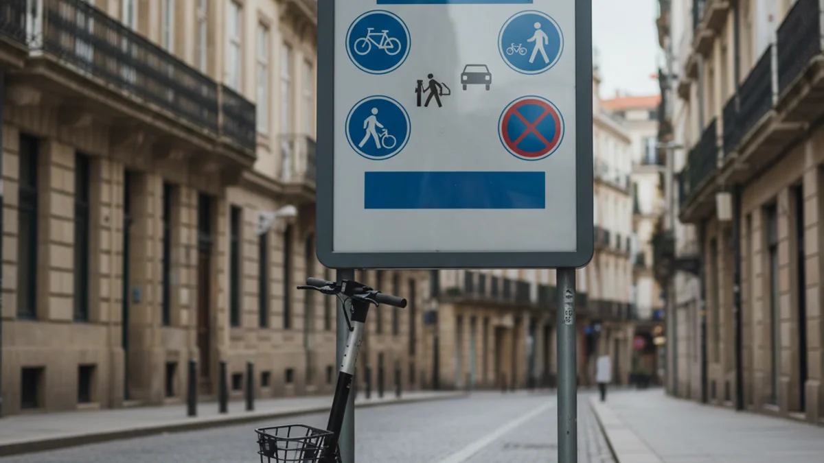 Imatge genèrica d'un patinet elèctric circulant per una calçada urbana, simbolitzant la nova normativa.